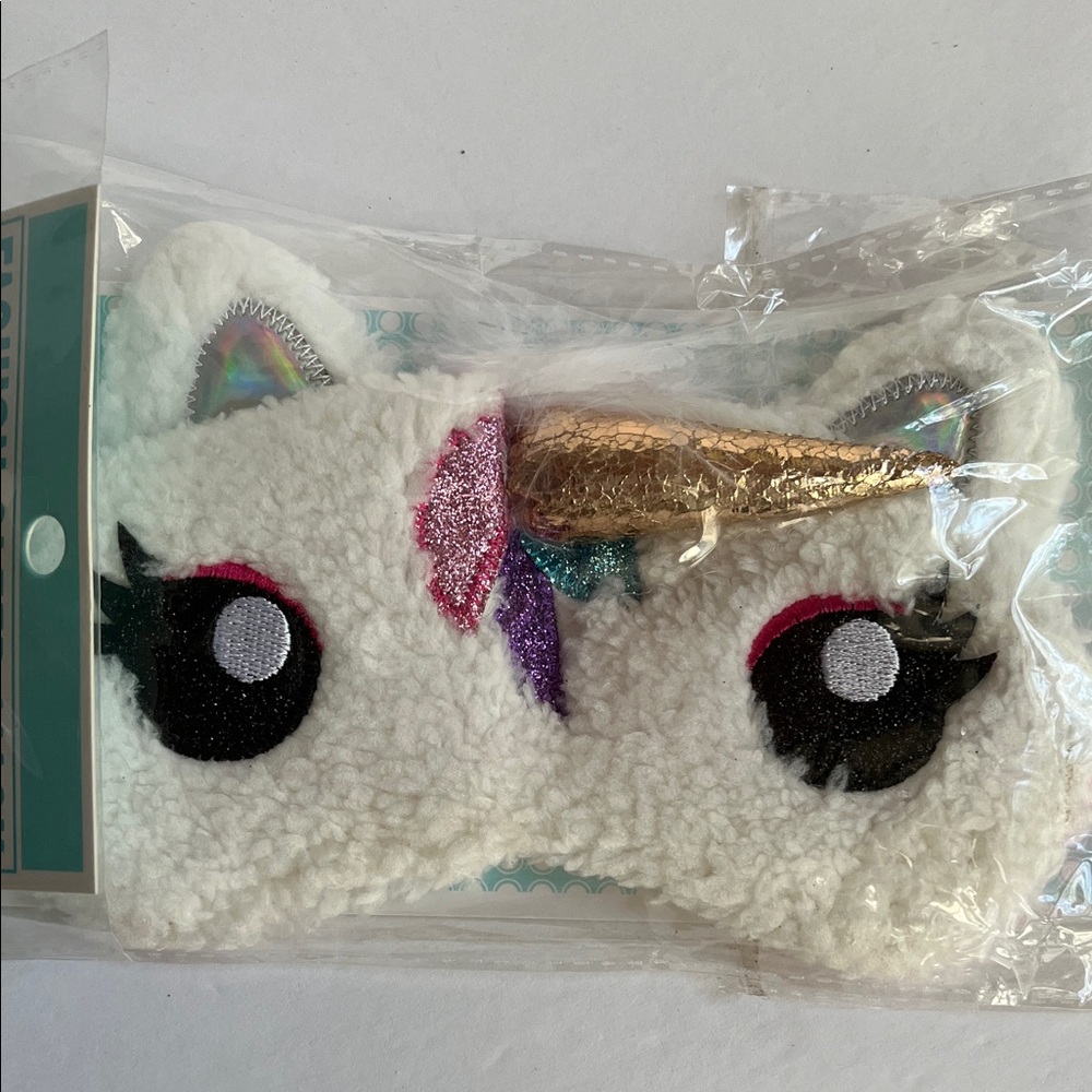 Unicorn Sleep Eye Mask Gold Horn Soft Sleep Mask Unicorn NWT